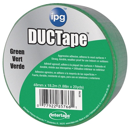 Intertape 1.88" x 20 Yds Green Jobsite General Purpose Duct Tape Colored 6720